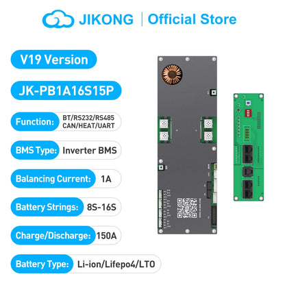 JIKONG V19 Household Energy Inverter BMS 8S/24V 16S/48V Li-ion/ Lifepo4/ LTO Battery BMS JK-PB2A16S20P
