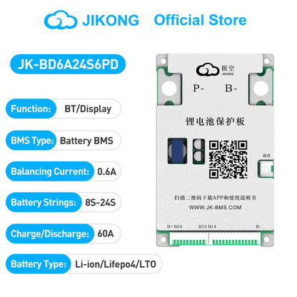 JIKONG JK BMS 4S 8S 12V 24V BMS 4S Lifepo4 40A - 300A Smart Active Balancer BMS 8s 24v lifepo4 Li-Ion Lto