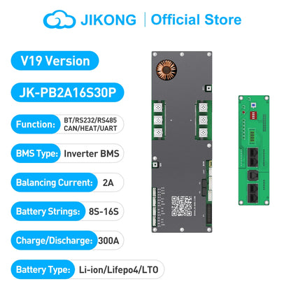 JIKONG JKBMS   LiFePo4 Li-Ion LTO Battery 24V 48V 8S/16S  150A Household Energy BMS Home Inverter Active balancer 2A