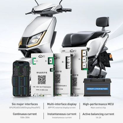 JIKONG JKBMS 4S 5S 6S 7S 8S 17S 20S 24S 12V 24V 48V Active BMS 40A 60A 100A  200A 300A Lifepo4 Li-Ion Lto Battery Smart BMS